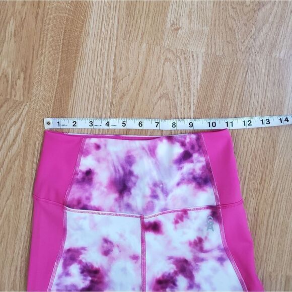 NEW! Good American 'Trippy' Tie Dye Seamed Leggings - size 1 (Small) in Pink - Picture 8 of 13